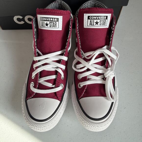 NEW Converse Chuck Taylor All Star Sneaker berry red sporty madison mid 6.5 NIB - Picture 3 of 10